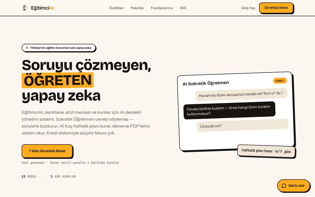 EğitimciAI website