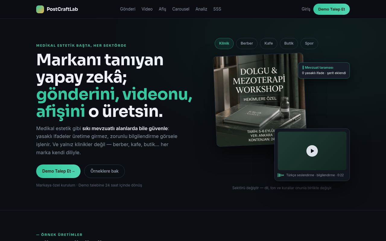 PostCraftLab website