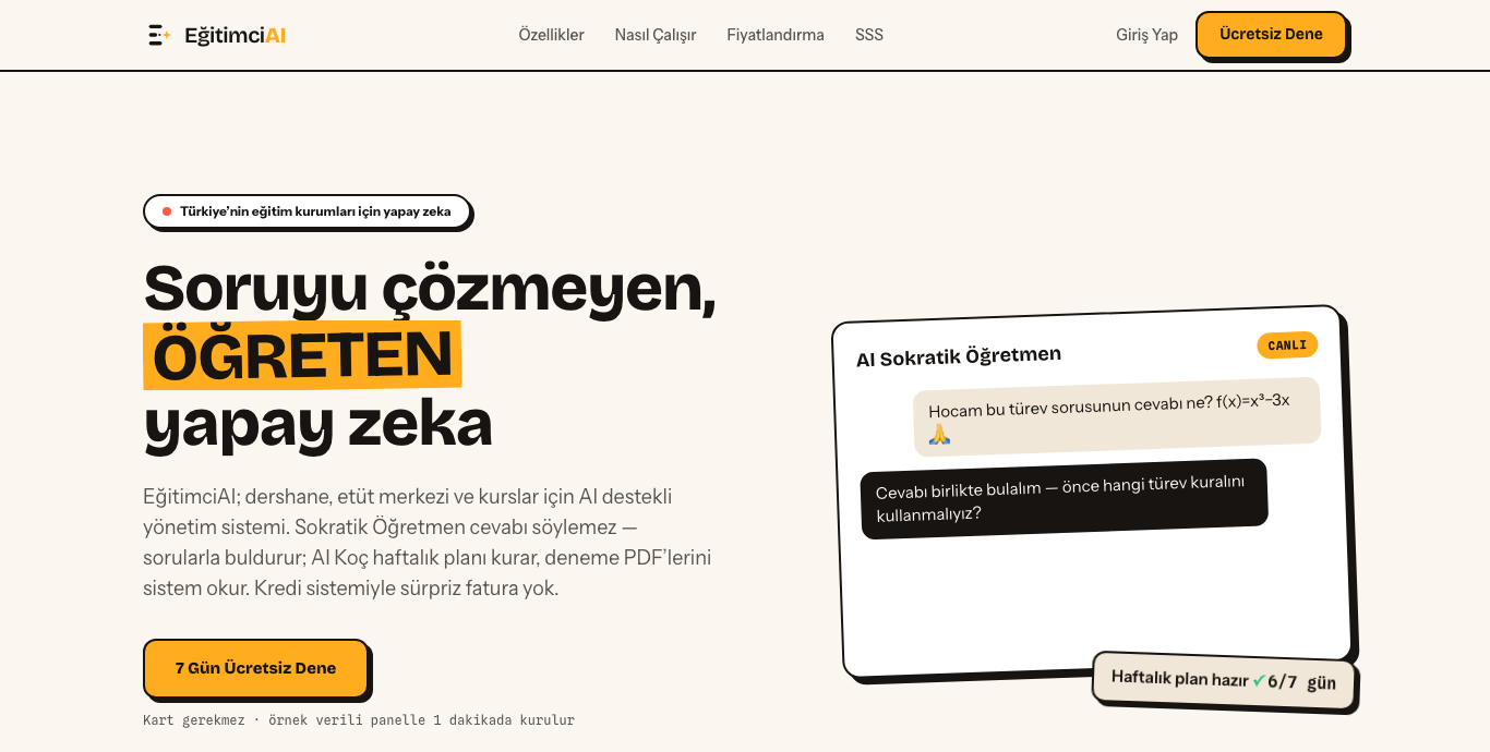 EğitimciAI: Yapay Zeka Destekli Eğitim Kurumu Yönetimi