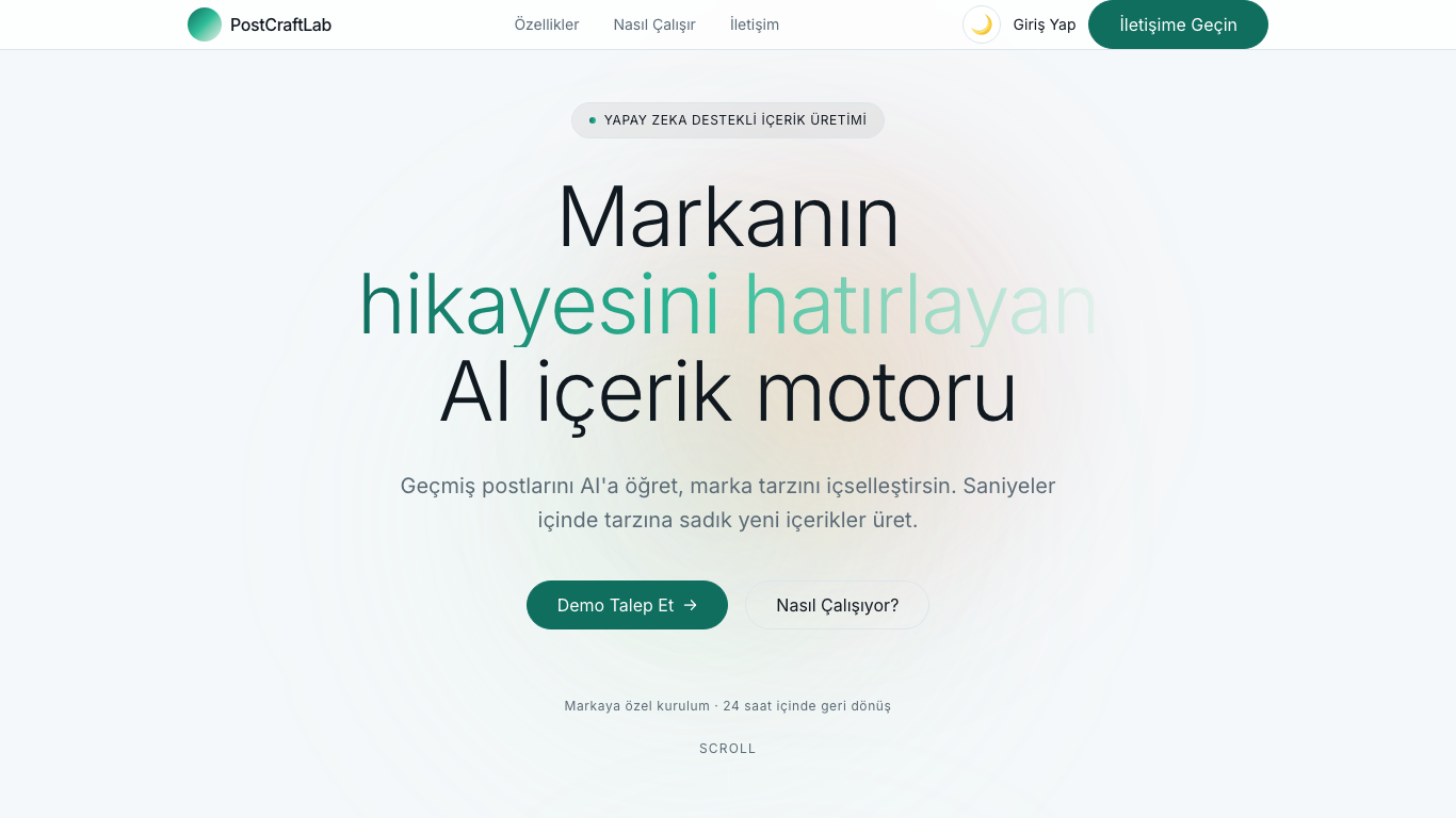 PostCraftLab: Marka Hafızalı AI İçerik Motoru