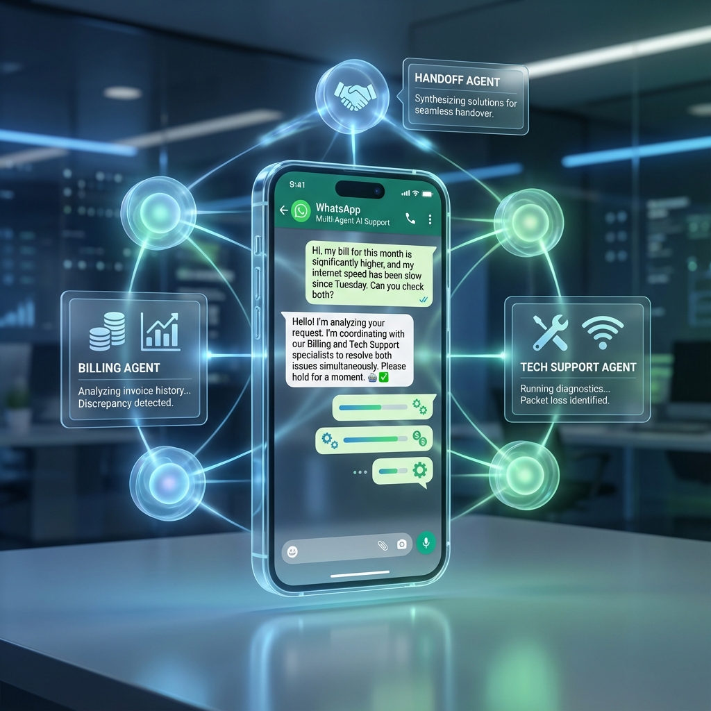WhatsApp AI: Multi-Agent Destek